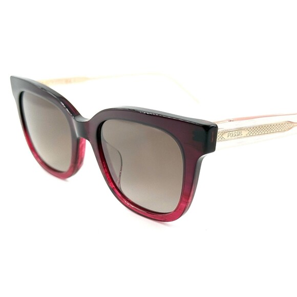 Fossil FOS2119S Womens Plastic Sunglass 0JMJHA Raspberry 51-19 Brown Grad w Case main image 4